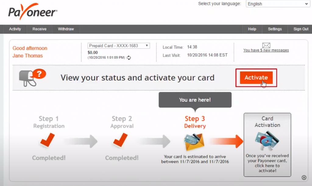 How to Get Payoneer Mastercard in Nepal 1
