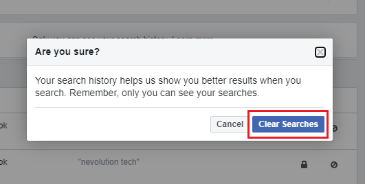 How to Delete Facebook Search History 8