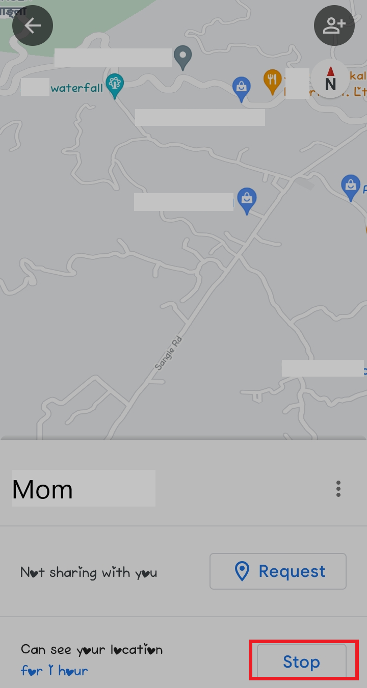 Location sharing google maps